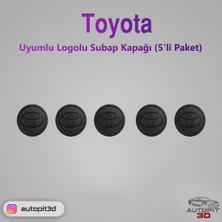 AutoPit 3D Toyota Logolu Subap Kapağı (5'li Paket)