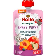 Holle Organik Berry Puppy (Elma, Şeftali, Orman Meyveleri Püresi) (5 Adet)