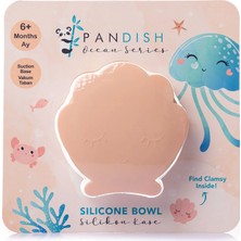 Pandish Clamsy Silikon Vakumlu Kapaklı Kase Pinky (2 Adet)