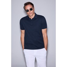 U.S. Polo Assn. Erkek Koyu Lacivert Regular Fit Polo Yaka Basic Tişört 50324938-VR100