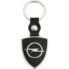 SAVEK Opel Logolu Metal Deri Anahtarlık 9cm x 3.5cm Şık Hediyelik Araba Aksesuar