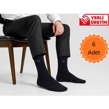 Pera Socks Erkek Bambu Çorap 6'lı Lacivert – Nefes Alan, Terletmeyen, Dikişsiz Burun, Esnek Lastik, Günlük & Klasik Kullanım