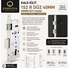 ESBH Kale Kilit 152 R Düz 40 mm Gömme Kilit  Nikel Saten Sessiz Kilit Kasası