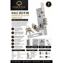 ESBH Kale 252 R Sn Monoblok Çelik Kapı Gömme Kilidi – Silindirli 3 Milli Emniyet Kilidi Seti