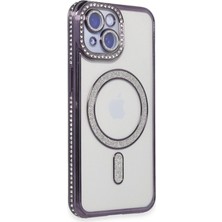 Asil Acar Home Apple İphone 13 Kılıf Joke Simli Magneticsafe Kılıf - Derin Mor