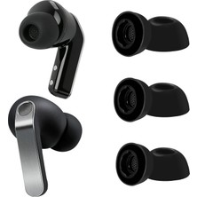 Caseonn Samsung Galaxy Buds 3 Pro Uyumlu Yedek Silikon Kulaklık Ucu (3 Farklı Boy S/m/l) - Siyah