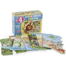 DIYTOY Dıy Toy Hayvanlar Süper Renkli Puzzle 4ü 1 Kutuda (3 Adet)