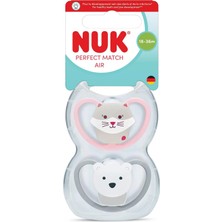 Nuk Pm Air 2'li Emzik, 18-36 Ay, Gri/pembe, Kız (3 Adet)