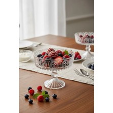 Alegre Fleur De Lis Vintage Ayaklı Sunumluk – Kristal Detaylı Küçük Boy