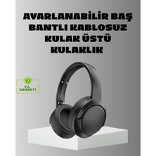 Northcity Siyah Kablosuz Bluetooth Kulaklık 300 Mah Hızlı Şarj Katlanabilir Pedli