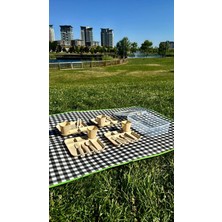 22 Parça 4 Kişilik Piknik Seti Çantalı Kamp ve Piknik Yemek Takımı Kapaklı Taşıma Kutulu 37X28