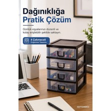 Septembris Drawernest 4 Kat Şeffaf Çekmeceli Masaüstü Organizer