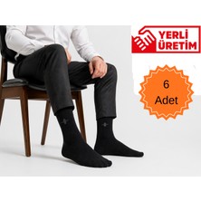 Pera Socks Erkek Bambu Çorap 6'lı Siyah – Nefes Alan, Terletmeyen, Dikişsiz Burun, Esnek Lastik, Günlük & Klasik Kullanım