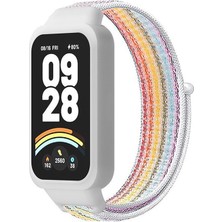 Caseonn Xiaomi Smart Band 9 Active Kordon Hasır Kumaş Nylon Kayış Pride