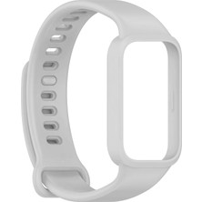 Caseonn Xiaomi Redmi Band 3 Kordon Tam Korumalı Spor Silikon Kordon Kayış Gri