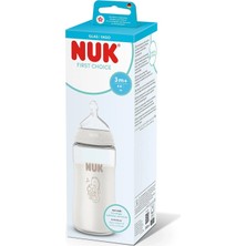 Nuk First Choice Cam Biberon, 240ML, Beyaz, Unisex (3 Adet)