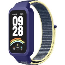 Caseonn Xiaomi Redmi Band 3 Kordon Hasır Kumaş Nylon Kayış Lacivert