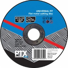 Ptx Düz Metal Kesme Diski 115 mm Beşli Set