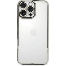 Asil Acar Home Apple İphone 16 Pro Max Kılıf Razer Lensli Silikon - Gümüş