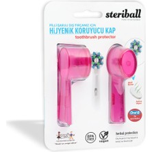 3 Adet  Steriball Şarjlı Diş Fırçası Koruma Kabı 2'li Pembe
