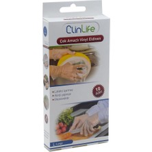 2 Adet  Clinlife Çok Amaçlı Vinyl Eldiven 10'lu Büyük