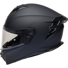Nukrotech Nukro 986-A Mat Siyah Kapalı Motosiklet Kaskı