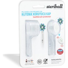 3 Adet  Steriball Şarjlı Diş Fırçası Koruma Kabı 2'li Şeffaf
