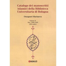 Bengü Yayınları Catalogo Dei Manoscritti Islamici Della Biblioteca Universitaria Di Bologna