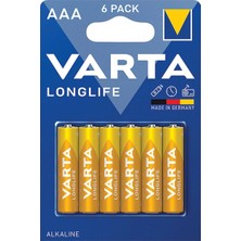 3 Adet  Varta Longlife Extra 6'lı Ince Pil