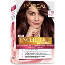 4 Adet   Excellence Saç Boyası 4.15 Büyüleyici Kahve