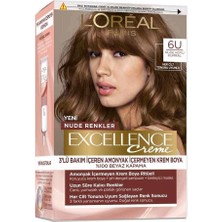 3 Adet  Loreal Excellence Creme Nude Renkler Saç Boyası 6u Koyu Kumral