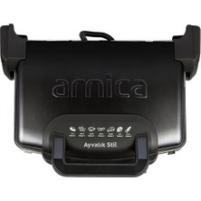 2 Adet Arnica Ayvalık Stil GH26262 1750 W Tost Makinesi Siyah