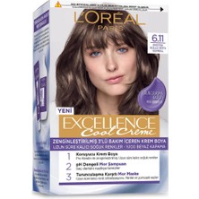 4 Adet   Excellence Saç Boyası Cool Creme 6.11 Ekstra Küllü Koyu Kumral