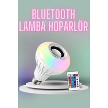 Hace Bazaar Kumandalı Rgb LED Işık Bluetooth Hoparlör Ses Lambası Renkli Ampul