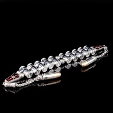 Takı925 Special Design Mermi Tasarım 10 Adetli Alpaka Metal Zaza Tesbih