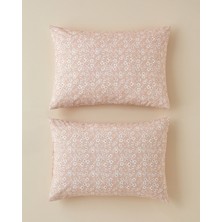English Home Dulcie 50X70 cm Pembe Kolay Ütülenir Yastık Kılıfı 2'li Çiçek Desenli Set