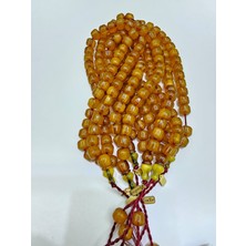Omari Imzalı Sertifikalı Alman Faturan Sıkma Kehribar Tesbih 11X11,5 mm