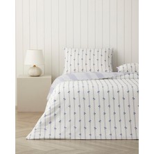 English Home Blossline Kolay Ütülenir Çift Kişilik Nevresim Seti 200X220 cm Mavi