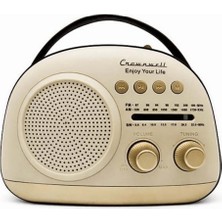 Crown Well Crownwell Taşınabilir Bluetooth Retro Radyo Arizona Serisi / Grey