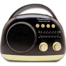 Crown Well Crownwell Taşınabilir Bluetooth Retro Radyo Arizona Serisi / Black