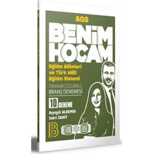 Benim Hocam Yayınları Ags Eğitim Bilimleri ve Türk Milli Eğitim Sistemi Tamamı Çözümlü 10 Branş Deneme