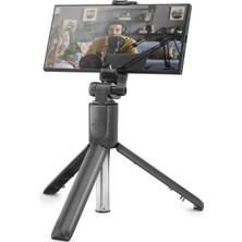 ForWhat Büro Ev Ofis Cep Telefonu Için 100CM Siyah Bt5.0 Kumandalı Tripod Selfie Çubuğu Seti