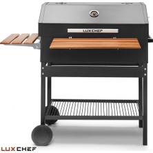 Luxchef LC80 Barbekü Mangal 80 cm Izgara + Kılıf + Önlük + BBQ Eldiveni Sağlam Yapı