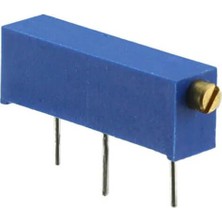 Gollum Teknoloji 3006P-1-501LF-BN 500 Ohm Çok Turlu Dikdörtgen Trimpot - 0.75W Hassas Cermet Ayarlı Potansiyometre - Ar-Ge, Kalibrasyon ve Panel Kenarı Analog Düzenekler Için Tht Yandan Vidalı Reosta