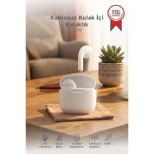 Torima Bluetooth Kulaklık Kulak İçi Tws Kablosuz Kulaklık G70 Beyaz