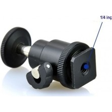 Ayex Siyah Mini Kafa Tripod Monopod Ve Hot Shoe İçin Profesyonel Kullanım Top Kafası