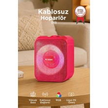 Torima Bluetooth Hoparlör Rgb Işıklı Taşınabilir Speaker D13 Kırmızı