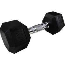 Avessa Olimpik Dambıl 7,5 kg Siyah Renkli Dayanıklı Hex Tasarım Özellikleriyle