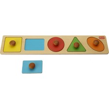 Rossie Ahşap Geometrik Zeka Bulmacası Yapboz Renkli Ahşap Malzeme ile Eğitici Oyun