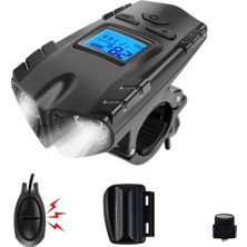 Schulzz BK001-T6 LED Bisiklet Farı 16000 Lumen USB Şarjlı Su Geçirmez Hız Gösterge Korna 3 In 1